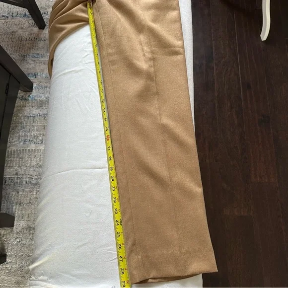 Pendleton Wool Pants Women 4 Tan Camel Straight Leg Dress Trousers USA Made - Picture 11 of 11